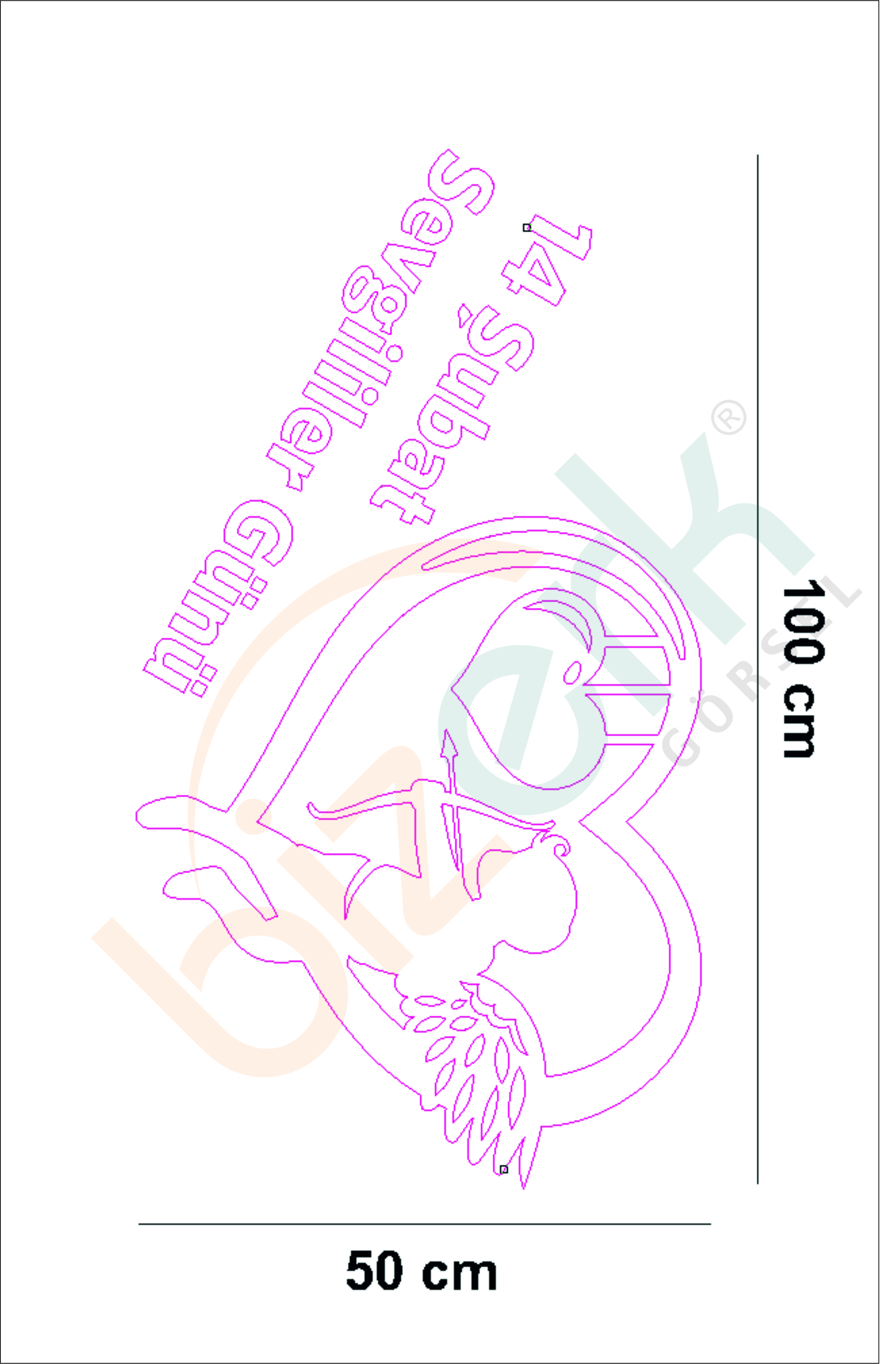 Bizerk Görsel 14 Şubat Sevgililer Günü Valentine's Day beyaz melek Vitrin Sticker